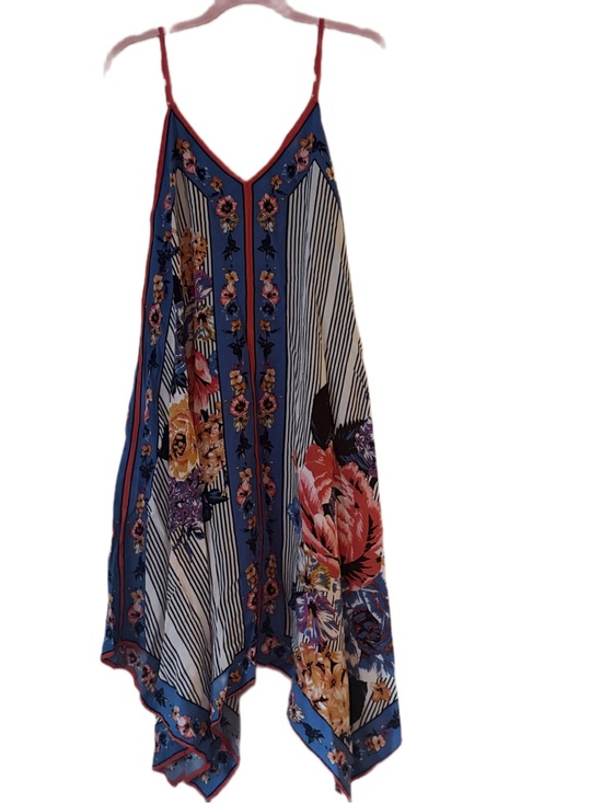 Flying Tomato Dresses & Skirts - Flying Tomato Blue and Red Floral Patterned Dress NWOT